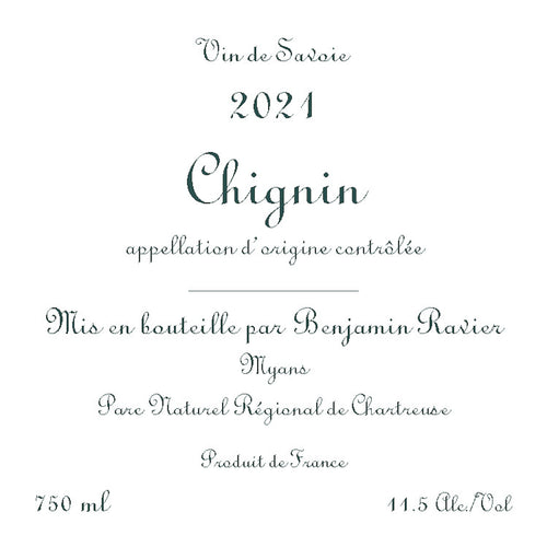 Chignin - Benjamin Ravier 2022